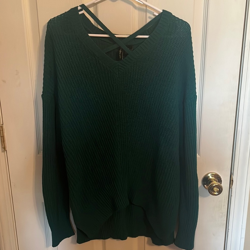 Green V neck Sweater